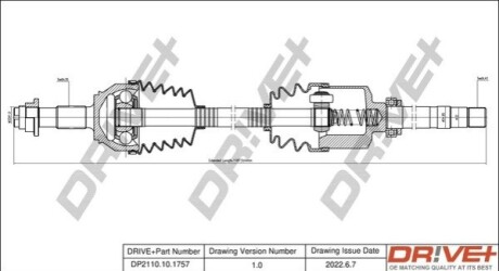 Півосі Fiat Ducato/Peugeot Boxer 2.2HDi 06- (R) (35x41x1140) DR!VE+ DP2110101757