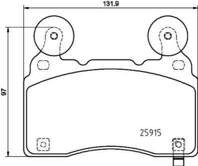 Klocki ham. przód CADILLAC, CHEVROLET, HOLDEN, OPEL, VAUXHALL HELLA 8DB355039481