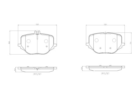 Колодки гальмівні дискові (комплект 4 шт) BREMBO P50170 (фото 1)