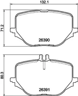 Фото колодки тормозные (задние) MB S-class (W223) 20- M256 (ZF) Q+ HELLA 8DB355041121 Колодки тормозные (задние) MB S-class (W223) 20- M256 (ZF) Q+ HELLA 8DB355041121