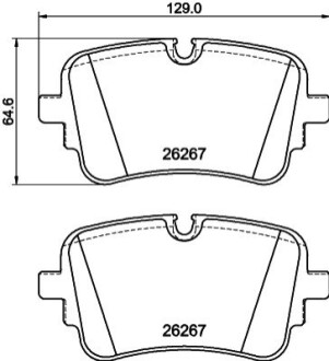 Колодки тормозные (задние) Audi A6/A7/A8/Q7/Q8/VW Touareg 18- HELLA 8DB355041001