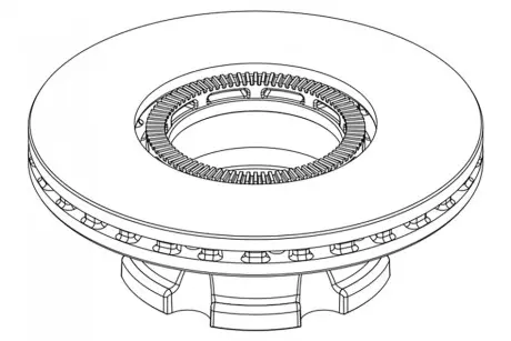 Фото тормозной диск PETERS TRUCK 106.004-10 DAF LF 330MM ABS TYЈ PE AUTOMOTIVE 10600410A Тормозной диск PETERS TRUCK 106.004-10 DAF LF 330MM ABS TYЈ PE AUTOMOTIVE 10600410A