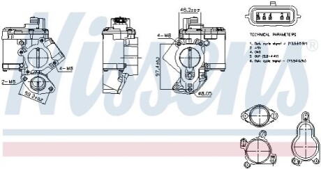 Zawór EGR NISSAN RENAULT PRIMASTAR 01- ESPACE 03- LAGUNA 08- NISSENS 98463