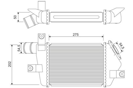 Радіатор інтеркулера Mitsubiahi L200/Pajero Sport 2.5D 05- Valeo 818693