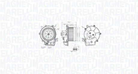 Elektrowentylator nagrzewnicy MERCEDES C-CLASS (W203) 180 MAGNETI MARELLI 069412763010 (фото 1)