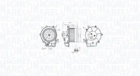 Elektrowentylator nagrzewnicy MERCEDES C-CLASS (W203) 180 MAGNETI MARELLI 069412763010