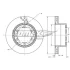 Диск гальмівний (задній) MB Sprinter 508-519 06- (303x28) TOMEX TX7344 (фото 2)