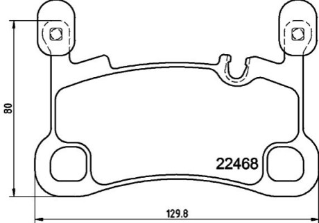 Колодки тормозные (задние) Porsche Cayenne 17- (Brembo) Q+ HELLA 8DB355039111