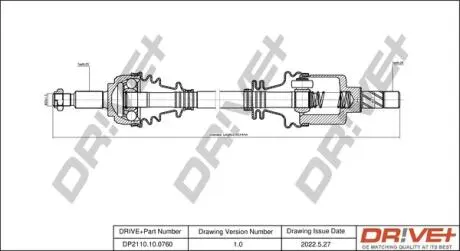 Полуось Renault Megane/Scenic 1.5 dCi 02- (L) (25x26x660) DR!VE+ DP2110100760