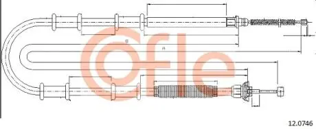 LINKA HAMULCA FIAT DOBLO L/P 2010- L-1832/1550 SZT COFLE 92120746 (фото 1)