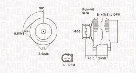 ALTERNATOR AUDI/VW/SEAT/SKODA TDI/SDI SZT MAGNETI MARELLI 063731644010