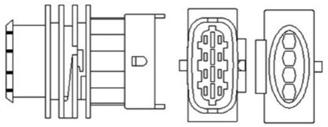 Лямбда-зонд OPEL 4 przewody, 720mm, 3.5 Ohm, 14W, PALCOWA MAGNETI MARELLI 466016355086 (фото 1)