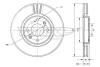 Диск тормозной (передний) Citroen Berlingo 08- (283x26) TOMEX TX7024 (фото 1)