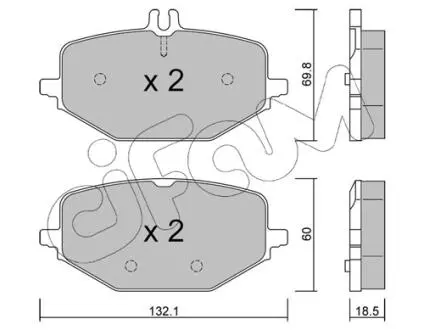 Колодки тормозные (задние) MB GLE-class (V167) 18- (Trw) CIFAM 82212740