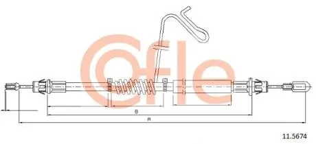 LINKA HAMULCA FORD TRANSIT 06&gt; PR 1270/1070MM SZT COFLE 92115674 (фото 1)