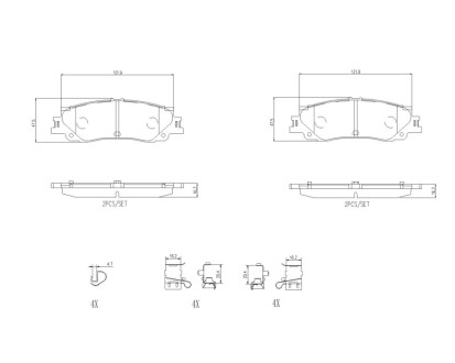 Klocki ham. tył TOYOTA LAND CRUISER 300 (_J3_) 07/21-> BREMBO P83192