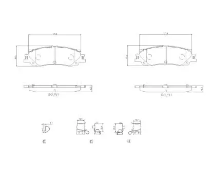 Klocki ham. tył TOYOTA LAND CRUISER 300 (_J3_) 07/21-> BREMBO P83192