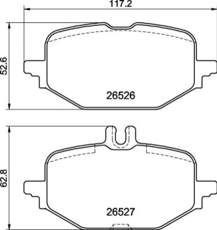 Колодки гальмівні (передні) MB C-class (W206/S206) 21- BREMBO P50172