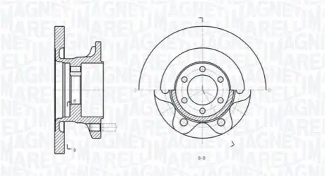 ДИСК ТОРМОЗНОЙ IVECO DAILY 00> 3.0JTD 35 C 17, 35 05> MAGNETI MARELLI MBD0289