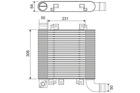 Радіатор інтеркулера Hyundai Santa Fe 2.2 CRDi 06-12 Valeo 818398 (фото 1)