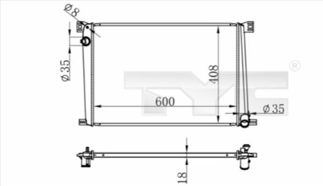 Радіатор охолодження Mini Cooper/One 07-14 (N16/1N8) TYC 7030011