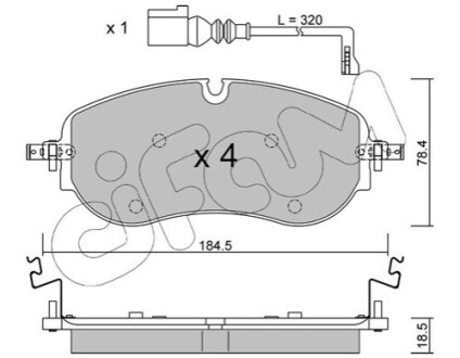 Колодки тормозные (передние) Audi Q4/Skoda Enyaq 21- CIFAM 82213200