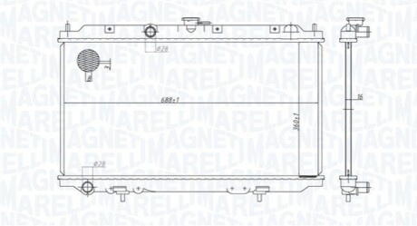 Chodnica NISSAN ALMERA II 1.5/1.8, PRIMERA 1.6/1.8 MAGNETI MARELLI 350213176200