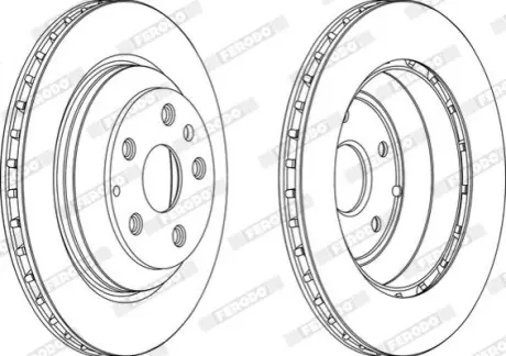 Диск тормозной задний, 358mm Q7/Touareg/Cayenne 02- FERODO DDF1855C (фото 1)