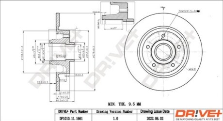 TARCZA HAM. RENAULT FLUENCE 12- 274X11 WITH BEARING DR!VE+ DP1010111661