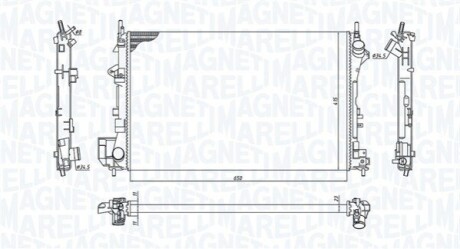 Радиатор охлаждения Opel Vectra C 1.6-1.8 16V 02- MAGNETI MARELLI 350213185700