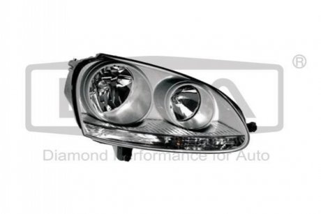 Headlight with motor and bulb. white frame. right: DPA 89410239102