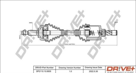 Півосі Renault Scenic 1.5dCi 09- (L) (25x26x680) DR!VE+ DP2110100835