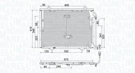 Skraplacz MERCEDES CLASSE C (W202)C 180 (202.018) MAGNETI MARELLI 350203945000