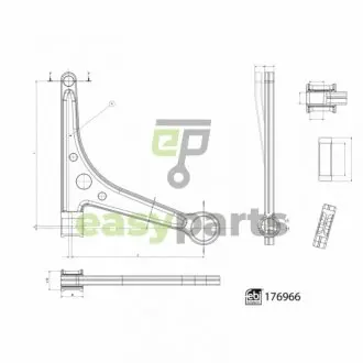 Рычаг подвески (передний/снизу)) (L) VW T4 90-03 SWAG 33103822