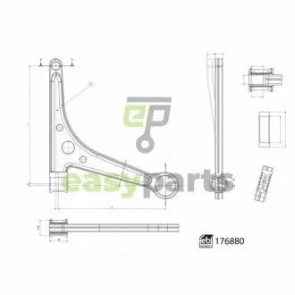 Рычаг подвески (передний/снизу)) (R) VW T4 90-03 SWAG 33103784