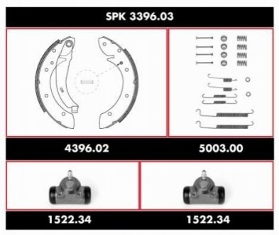 Комплект тормозов, барабанный тормозной механизм ROADHOUSE SPK339603 (фото 1)