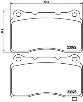 Klocki ham. DODGE/HOLDEN/HONDA/MITSUBISHI/SUBARU BREMBO P54039X