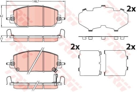 KLOCKI HAM HONDA CR-V V 12.18- PRZ?D TRW GDB2244