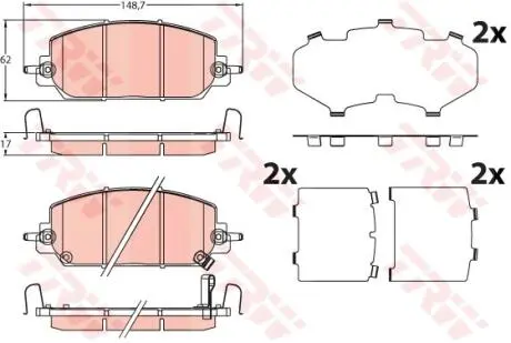 KLOCKI HAM HONDA CR-V V 12.18- PRZ?D TRW GDB2244