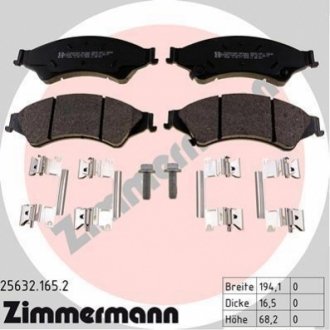 Тормозные колодки дисковые FORD RANGER 11- PRZÓD ZIMMERMANN 256321652