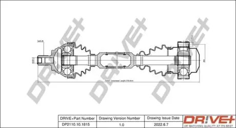 Полуось VW Caddy III 1.9 TDI 04-10 (L) (36х513) DR!VE+ DP2110101815