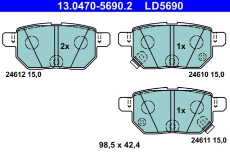 KLOCKI HAM./TYЈ/ TOYOTA AURIS 07- /CERMA ICZNE/ ATE 13047056902