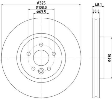 Tarcza ham. malow. HC przód JAGUAR LAND ROVER HELLA 8DD355133841