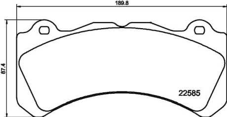 Колодки тормозные (передние) Volvo S60/V60 10- HELLA 8DB355040211