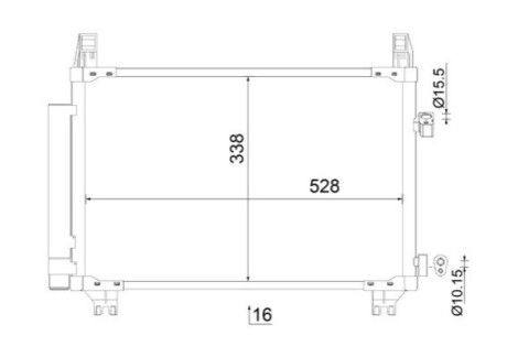 Радіатор кондиціонера TOYOTA YARIS 06- 1,4D4D MAHLE / KNECHT AC806000S (фото 1)