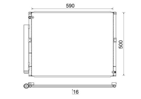 Радиатор кондиционера TOYOTA LAND CRUISER 96- MAHLE / KNECHT AC836000S