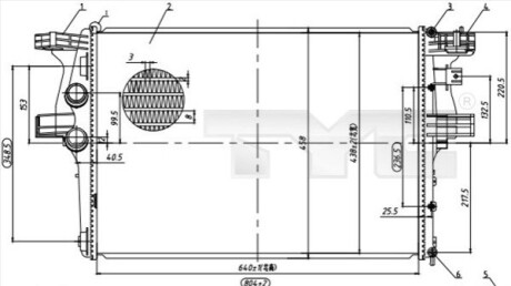 Радиатор охлаждения Iveco Daily 2.2/3.0 11- TYC 7150005