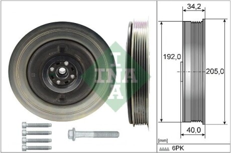 KOЭO PASOWE WAЭU KORBOWEGO VOLVO 2,0D3/2,0D4 INA 544050420