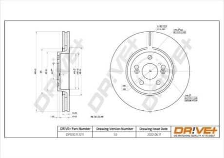 TARCZA HAM. PRZУD RENAULT SAFRANE 02- 308X28 DR!VE+ DP1010111211