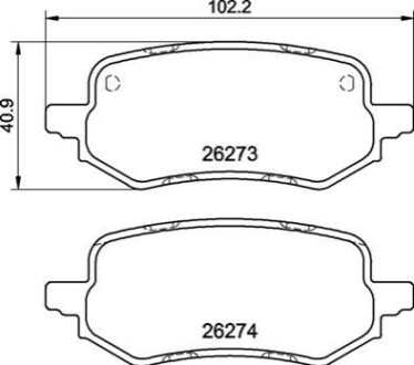 Klocki ham. tył FORD PUMA (J2K, CF7) 09/19-> BREMBO P24237